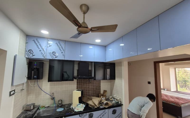 Dual-Tone Acrylic Modular Kitchen - Modular Kitchen by Geet Enterprises Nashik