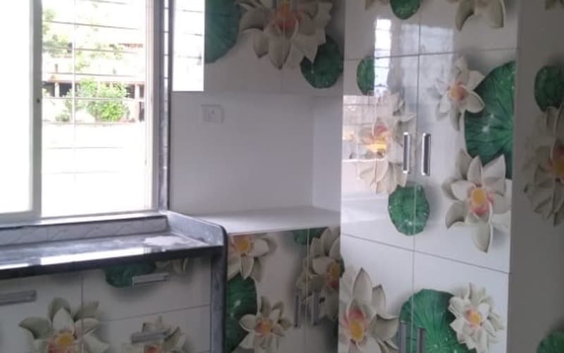 Lotus Graphic Acrylic Kitchen - Modular Kitchen by Geet Enterprises Nashik